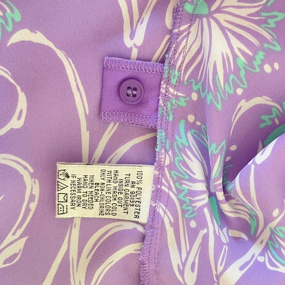 Bob Mackie Wearable Art Purple Button Down Blouse - Picture 7 of 7